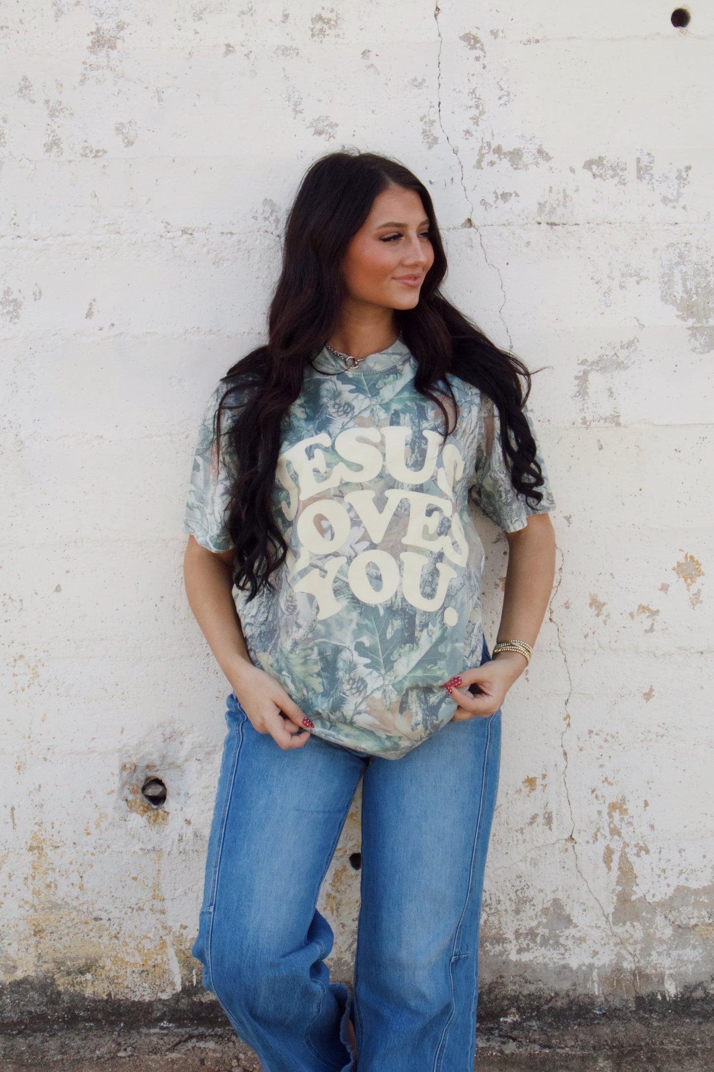 Jesus Loves you camo tee