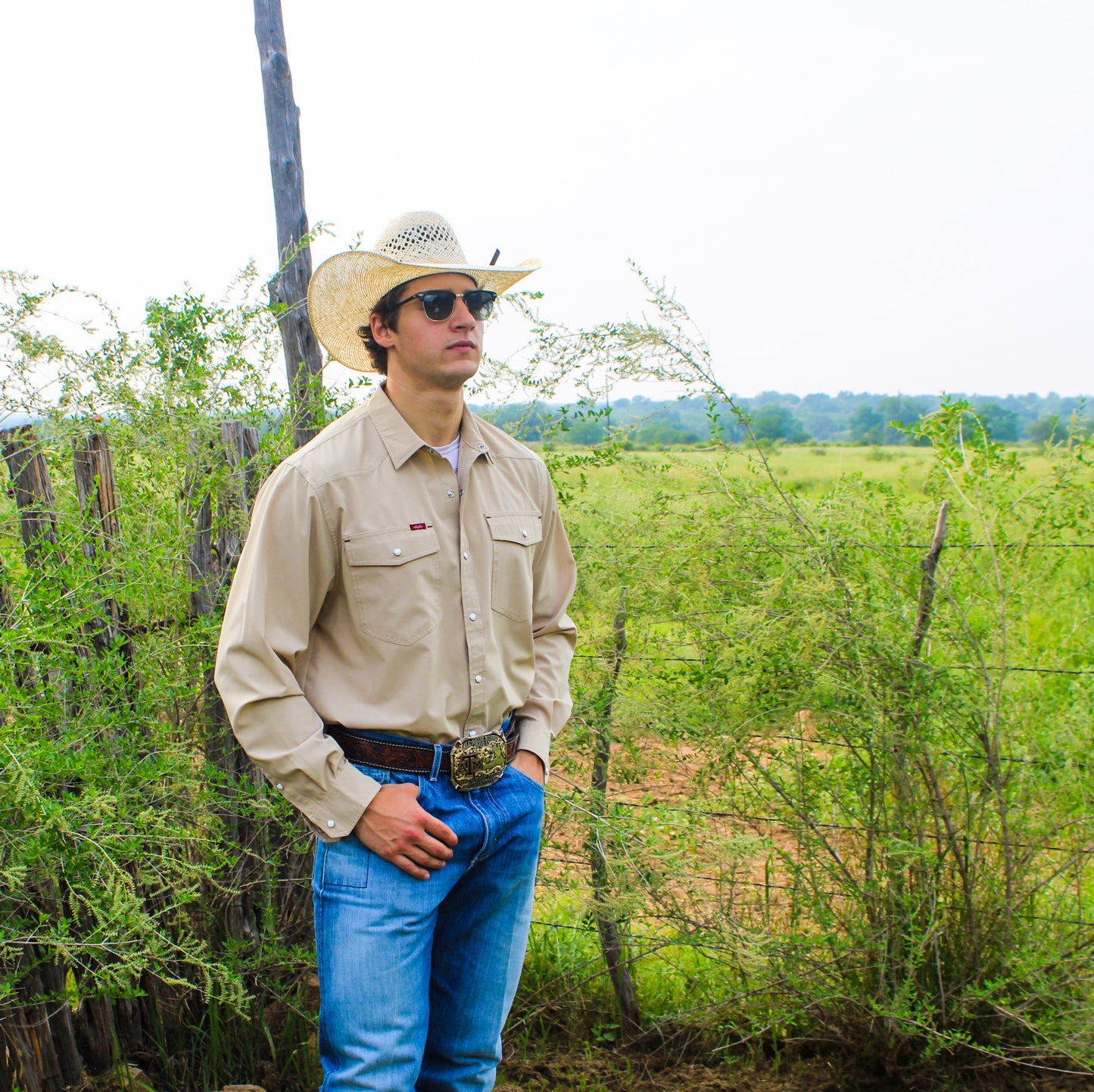 San Jac Outdoors Tan L/S