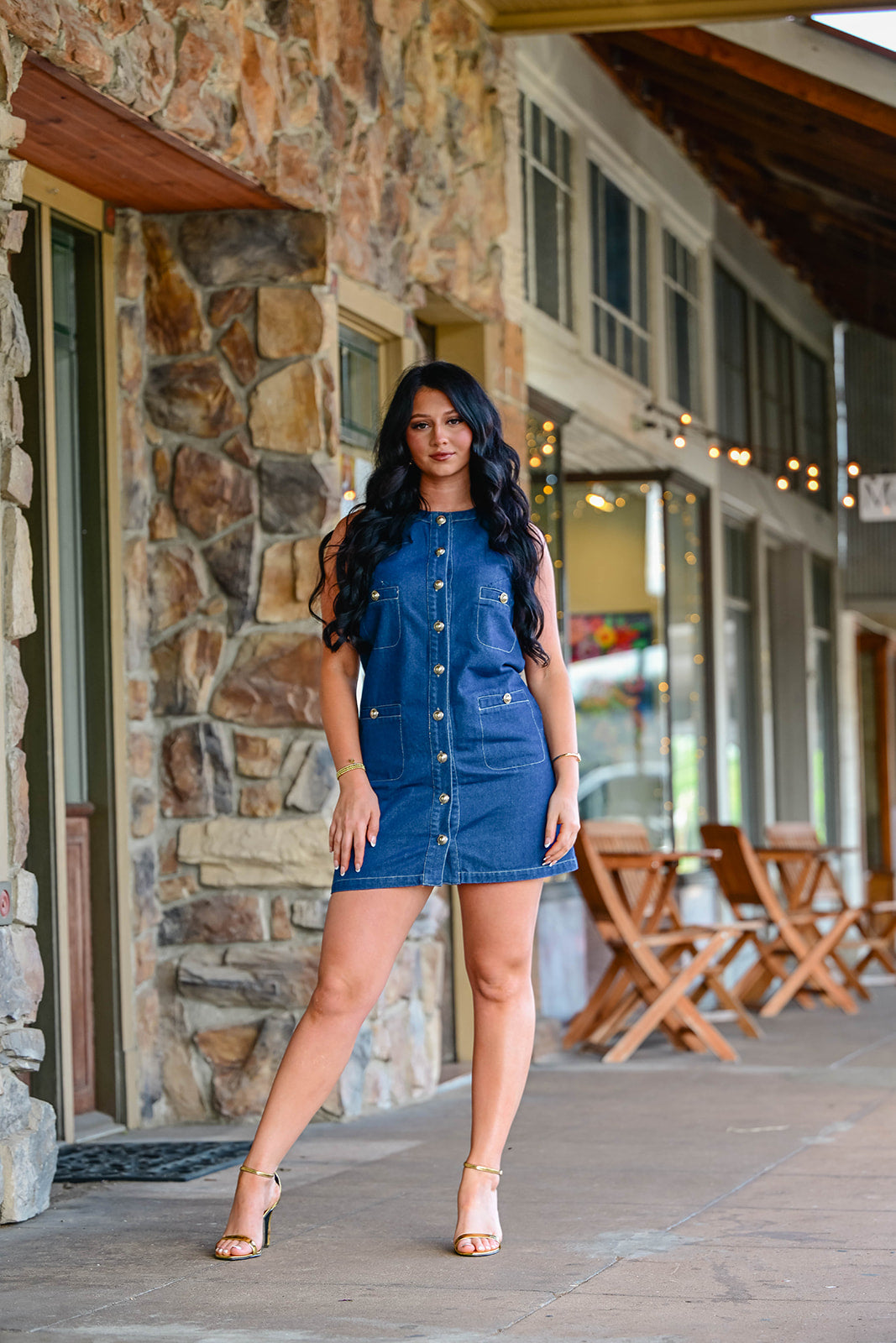 Fancy Denim Dress Large Fancy Denim Dress Large