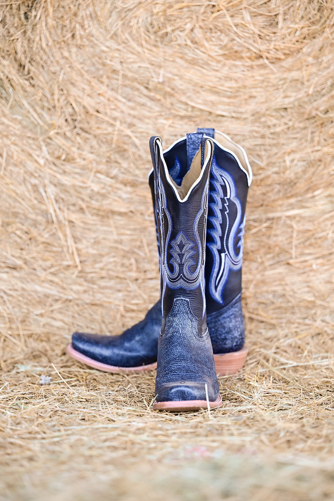 R. Watson blue Cape buffalo boots