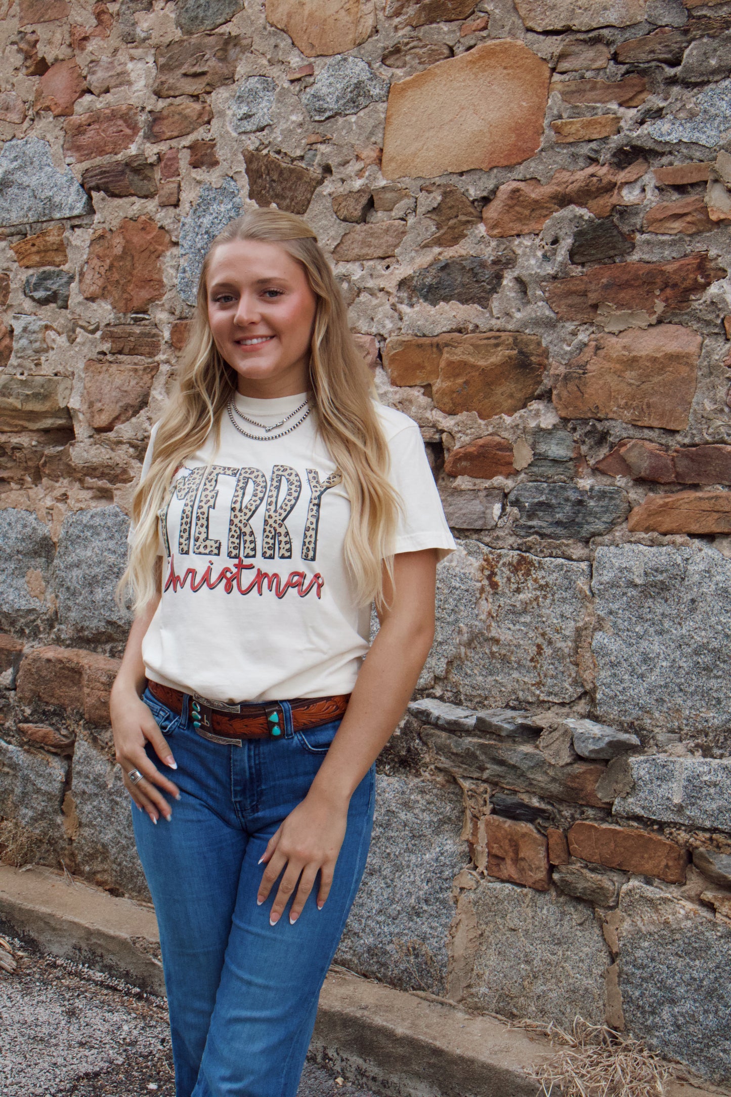 Leopard Merry Christmas T Shirt