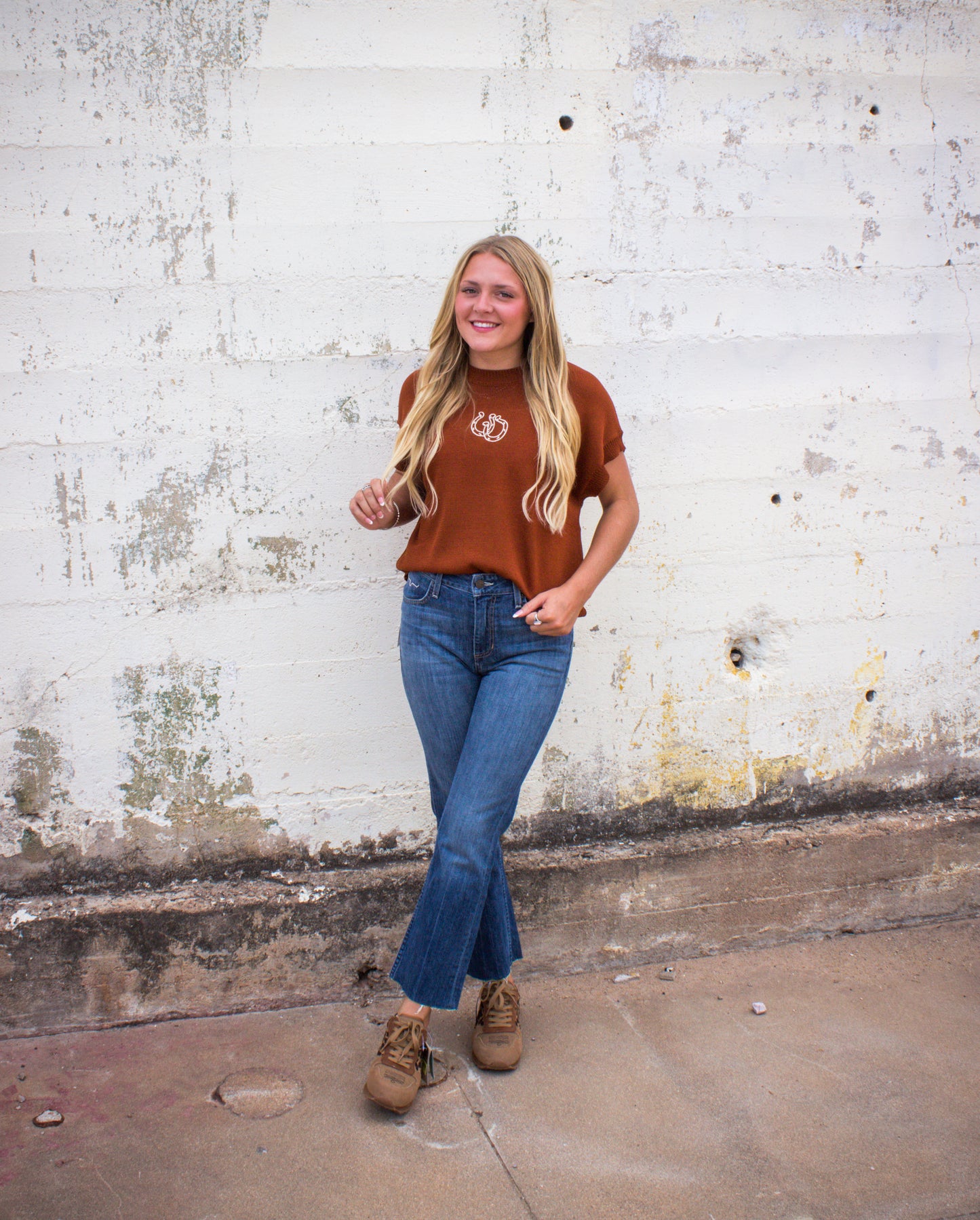 Rust Horseshoe sweater