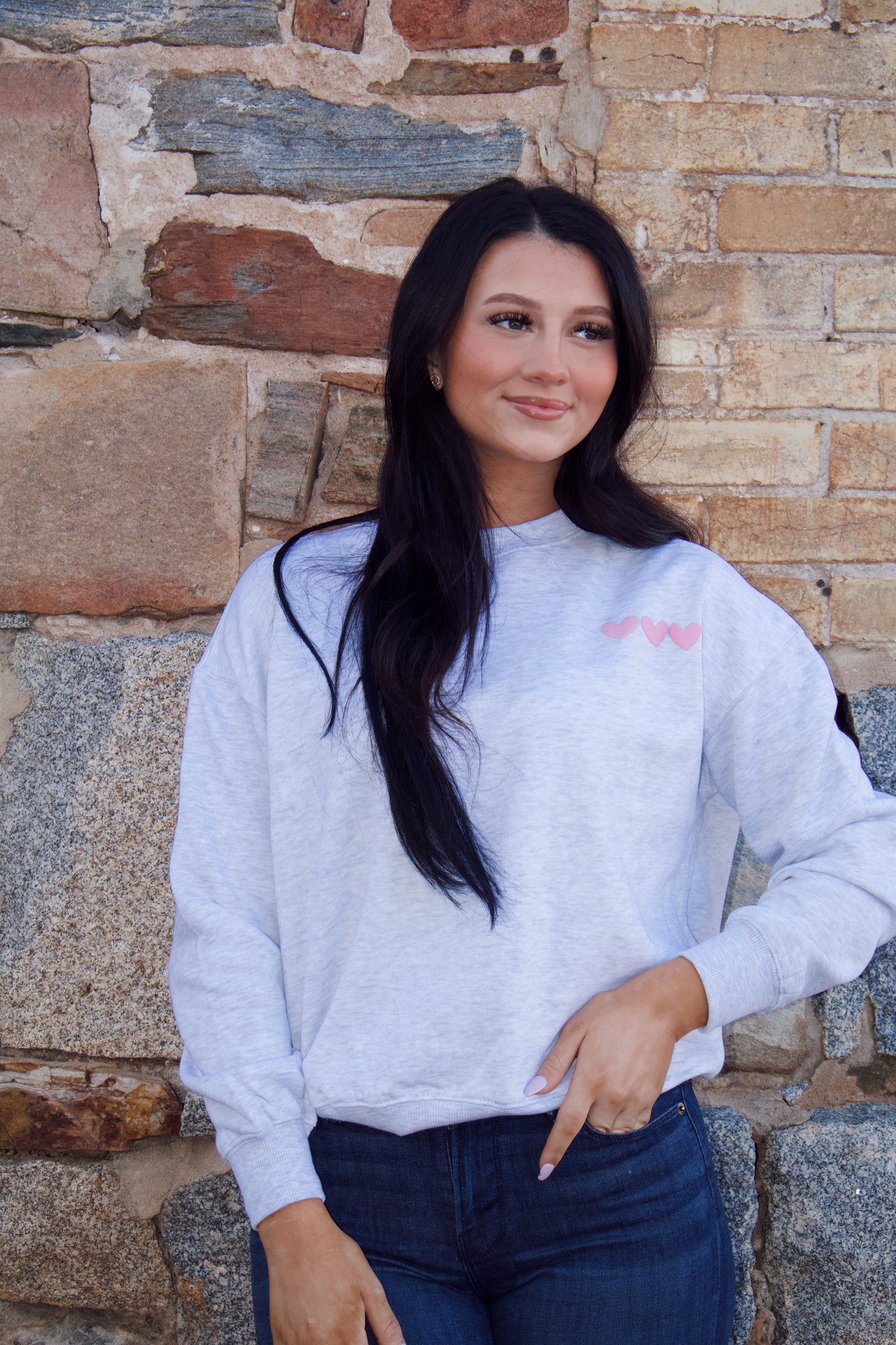 Jesus loves you heart sweatshirt