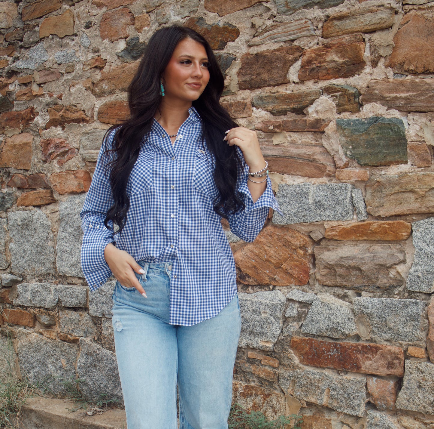 Ely ladies LS Snap Shirt