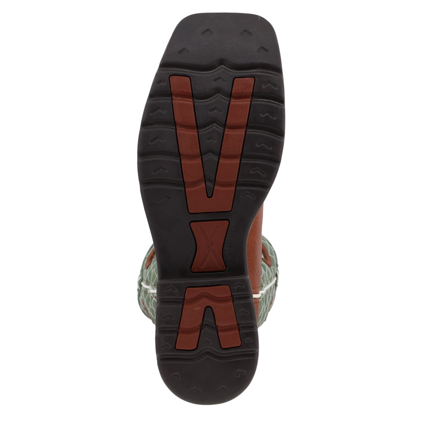 12" Western Work Boot - Cognac Glazed Pebble & Lime