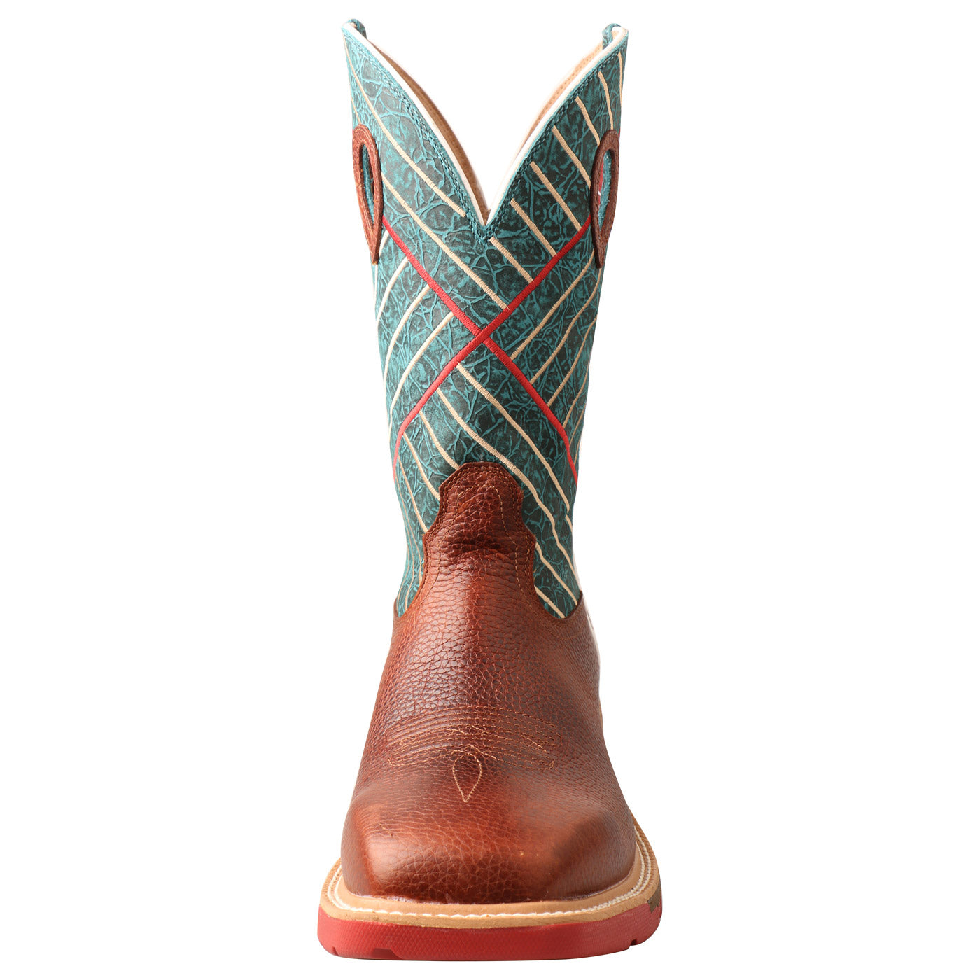 12" Western Work Boot - Cognac & Dark Green