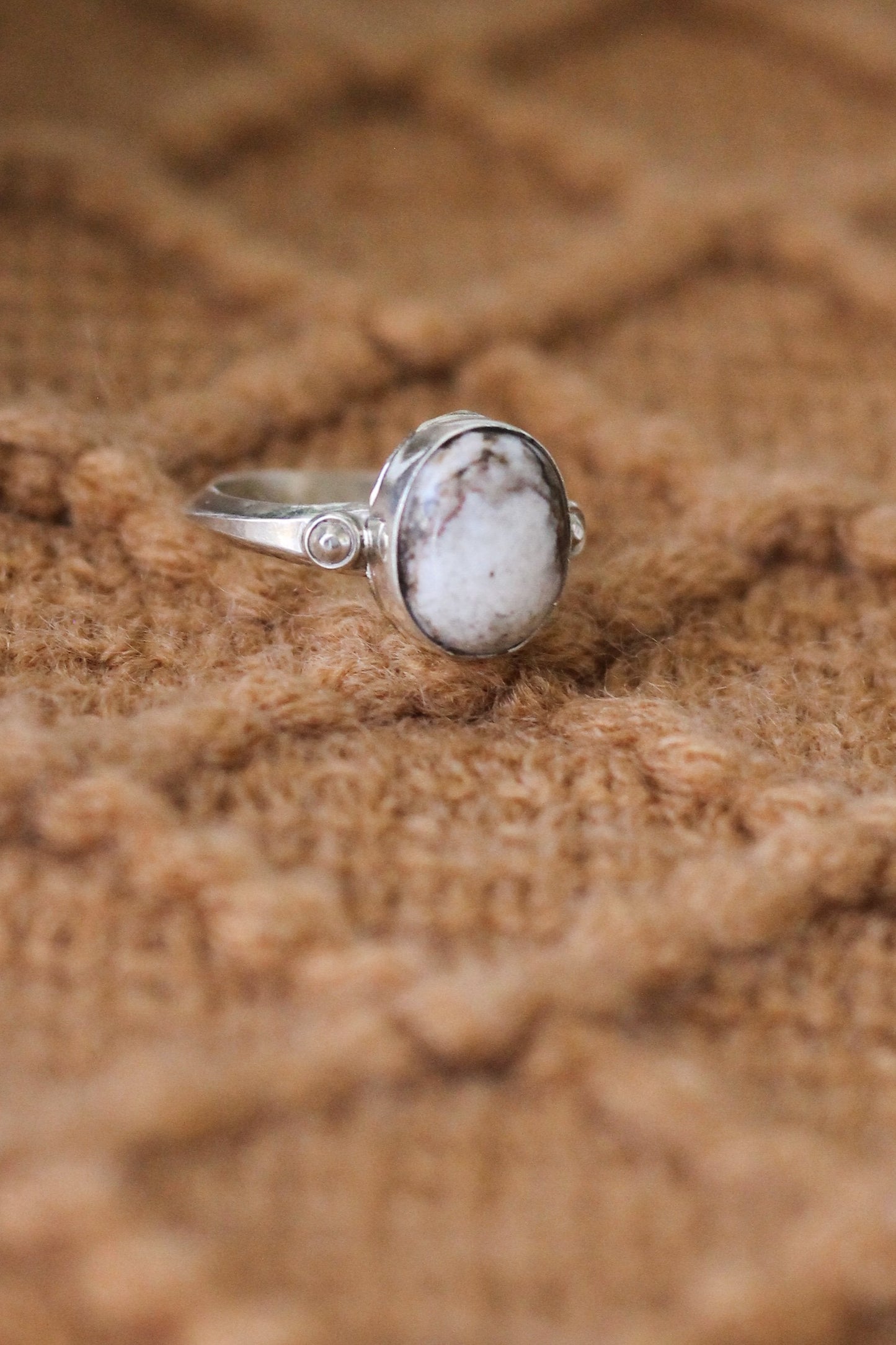 Scott Skeets White Buffalo Ring