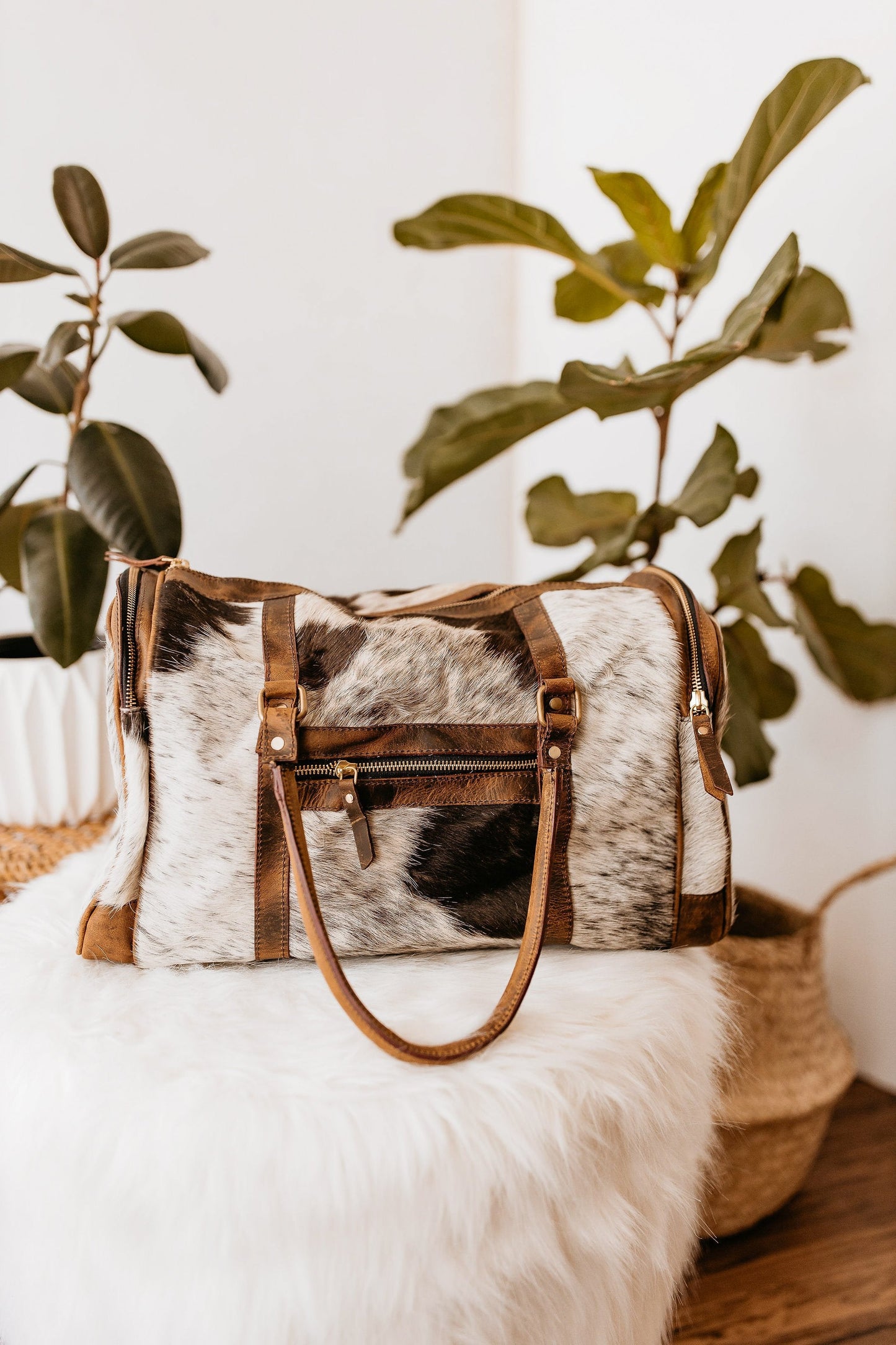 Waco Hair on Hide Duffle Bag