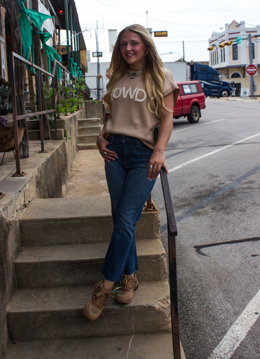 Tan Howdy Sweater