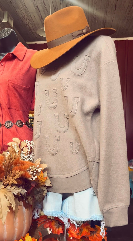 Horseshoe Mocha sweatshirt
