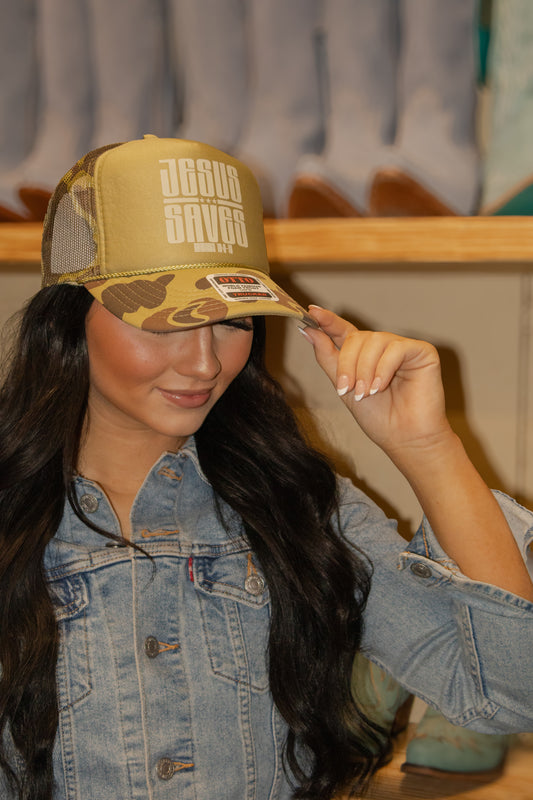 Jesus Saves Camo hat