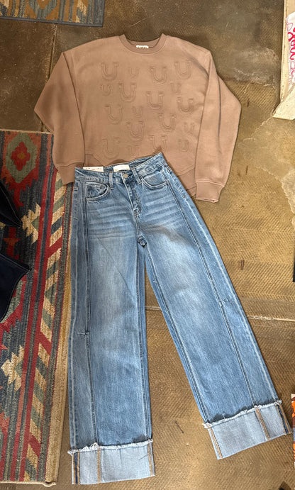 Horseshoe Mocha sweatshirt