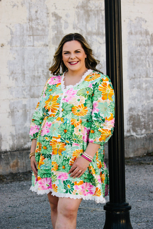 Floral Print Mini Dress