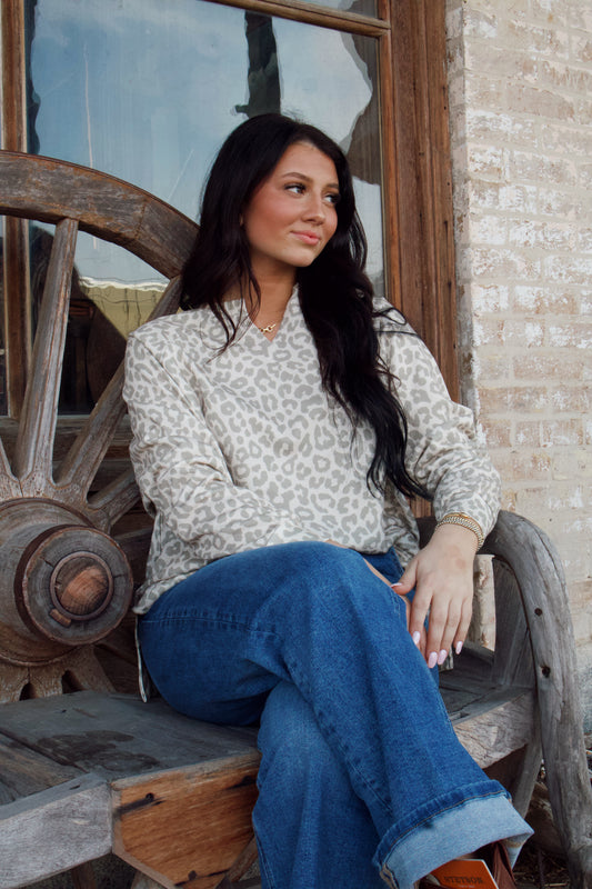 Jess Lea leopard pull over