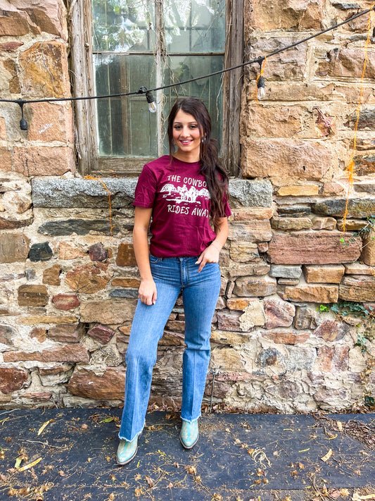 The cowboy rides away western graphic tee
