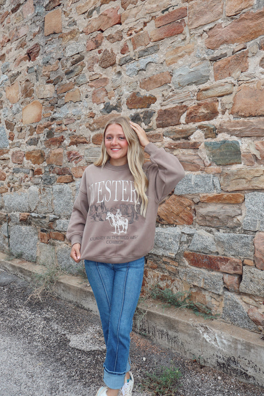 Cowboy Long Sleeve Crew Neck