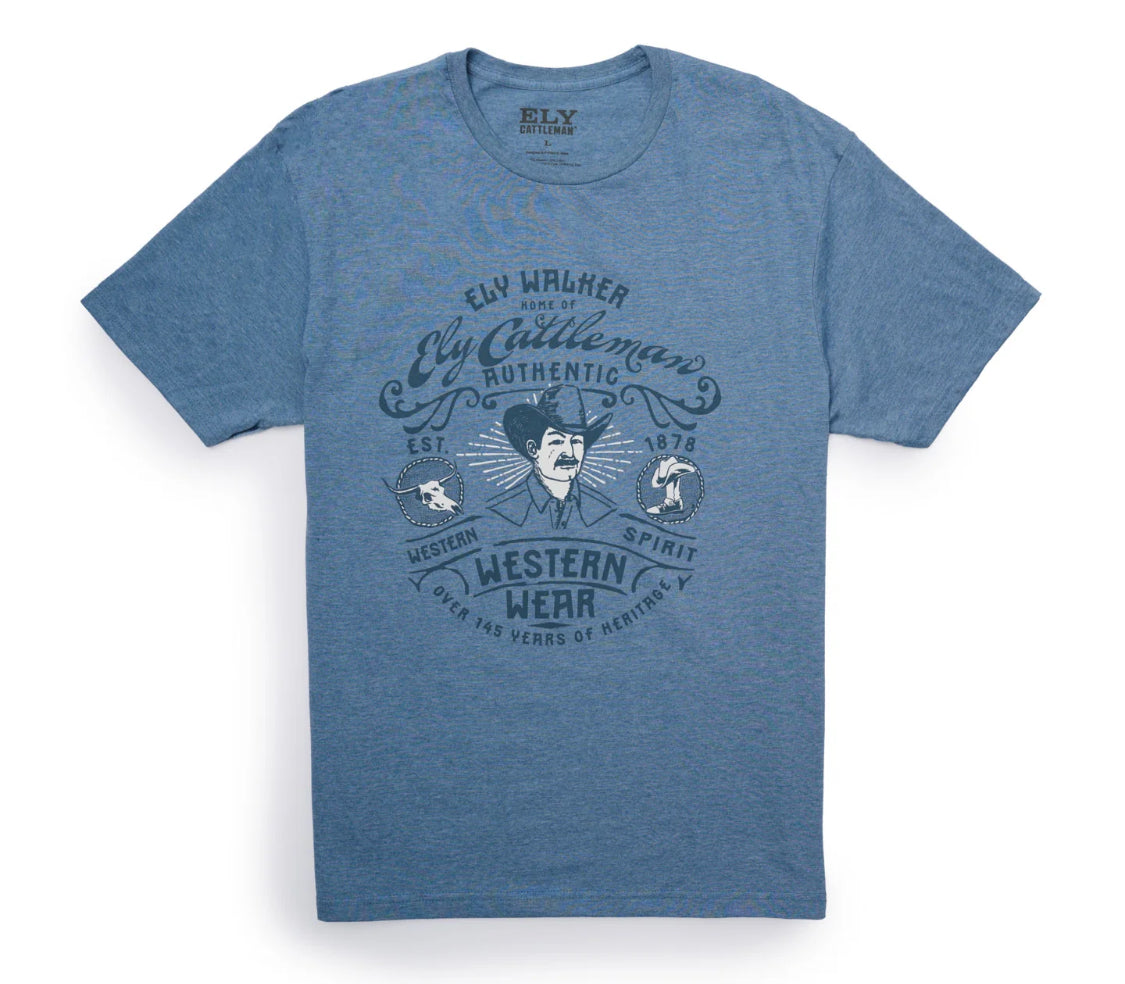 Ely Mustache Man T Shirt