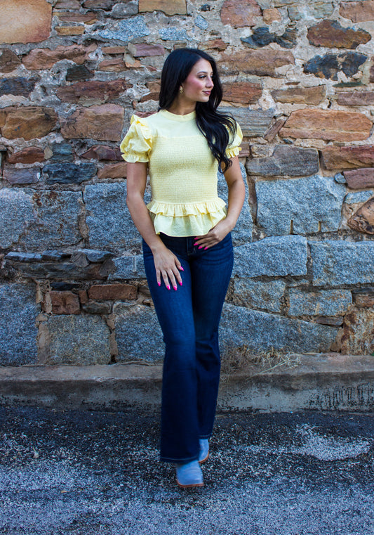 Summer time ruffle top