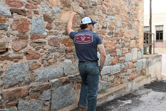 Cowboy cool navy tee