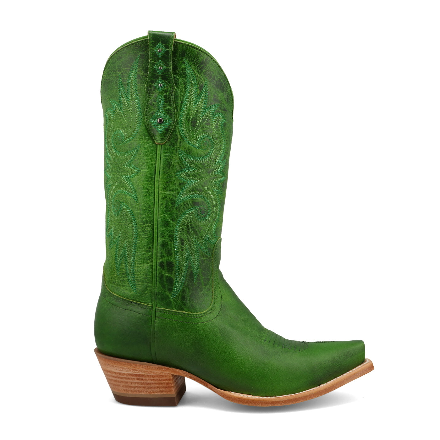 Black Star Western Boots Womens Paradise Snip Toe -Lime
