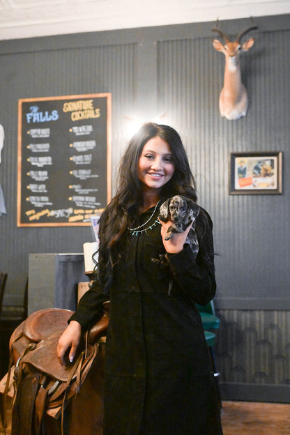 Stetson Black Suede Dress