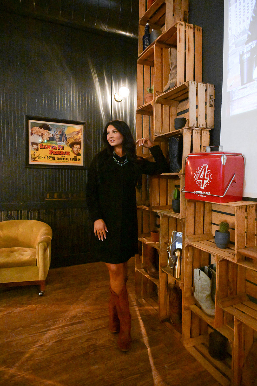 Stetson Black Suede Dress