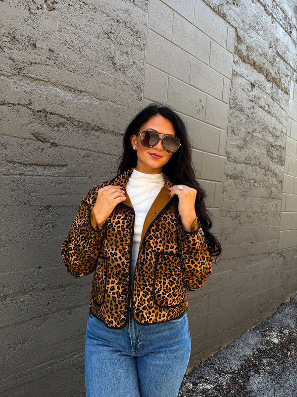 Leopard Quilted Jacket