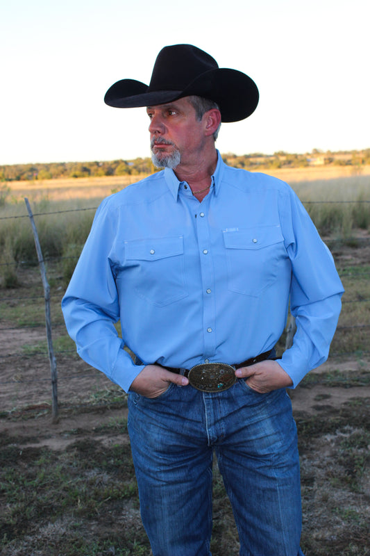 San Jac long sleeve light blue