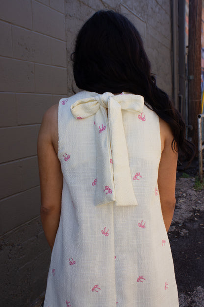 Dainty pink bows dress