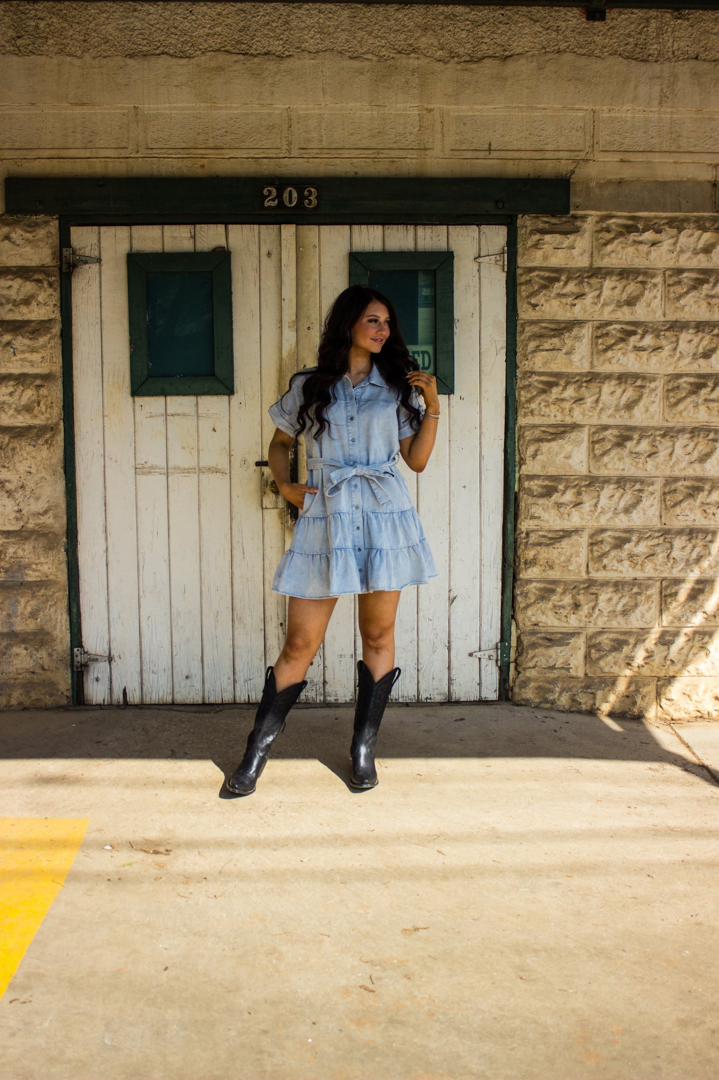 Daisy denim dress