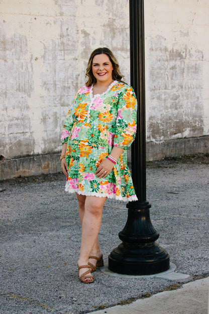 Floral Print Mini Dress