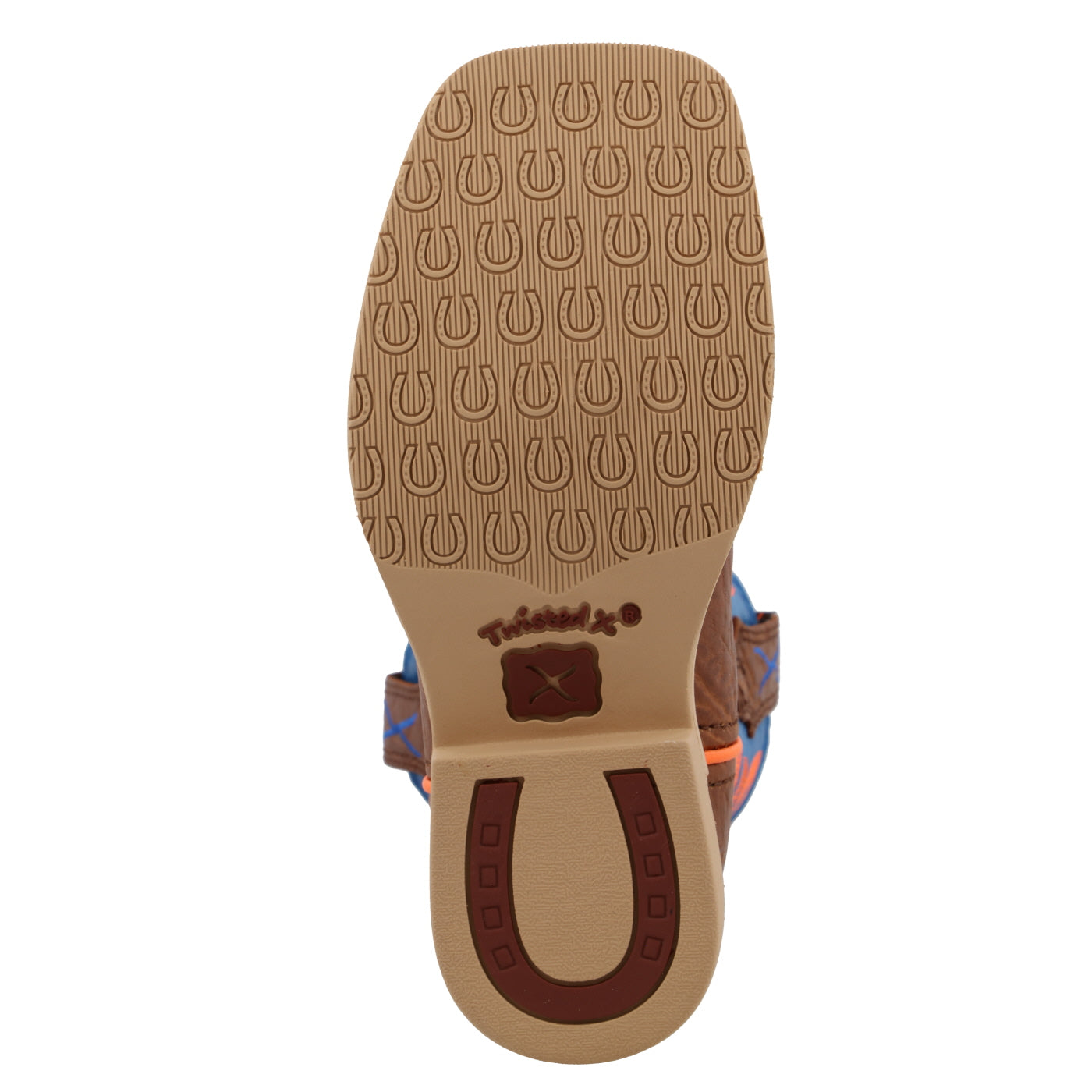 Hooey Boot - Cognac Bullhide & Neon Blue