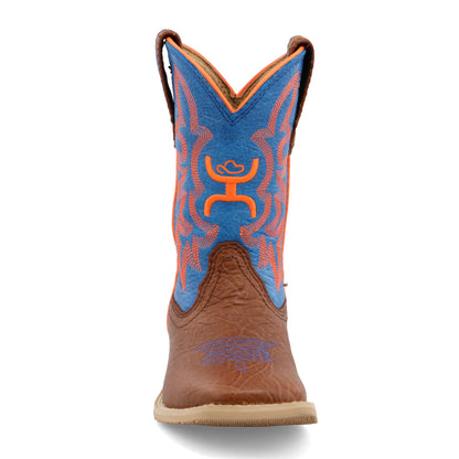 Hooey Boot - Cognac Bullhide & Neon Blue