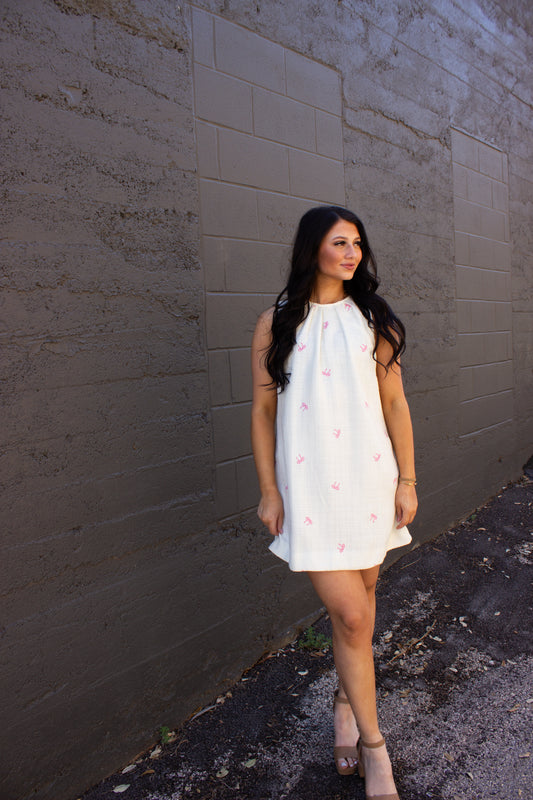 Dainty pink bows dress