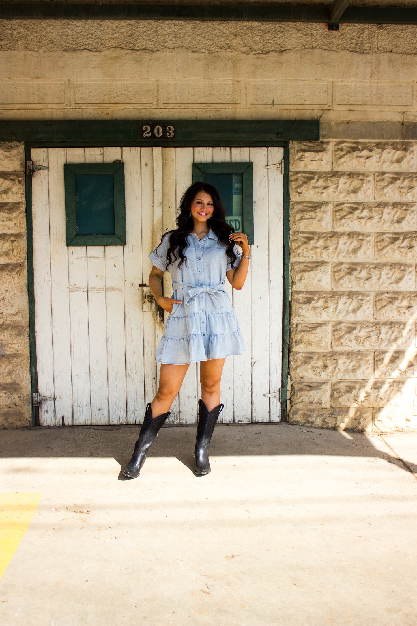 Daisy denim dress