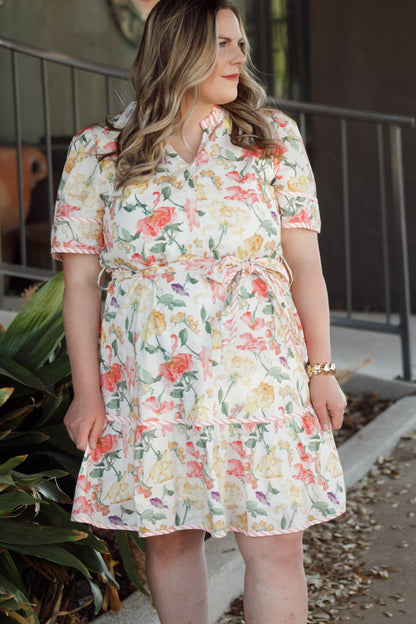 She+Sky Cream S/S Mini Dress