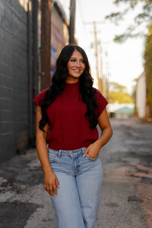 Mock neck sweater