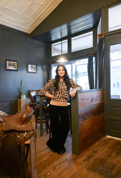 Leopard Knit Sweater