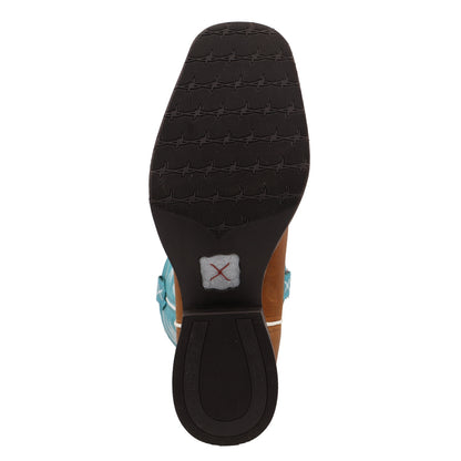 12" Hooey Boot - Gingerbread & Turquoise