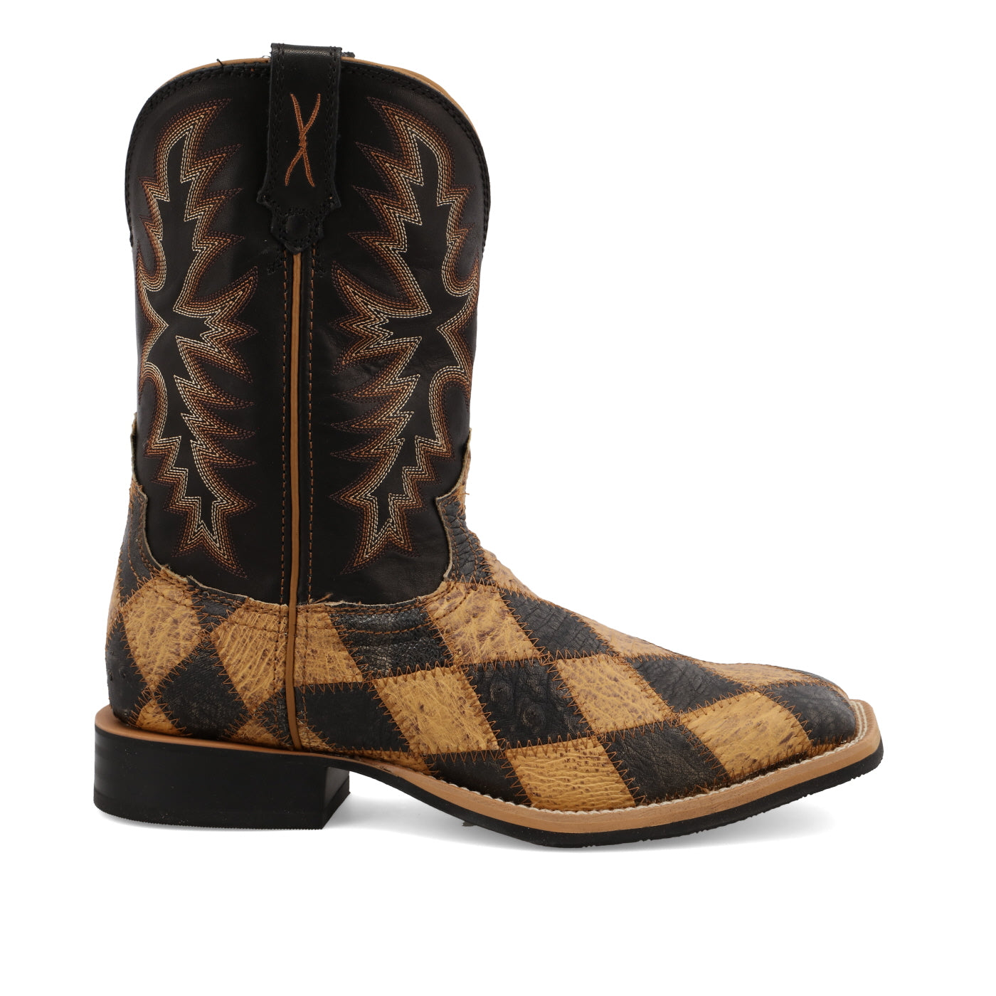 11" Ruff Stock - Ostrich & Black