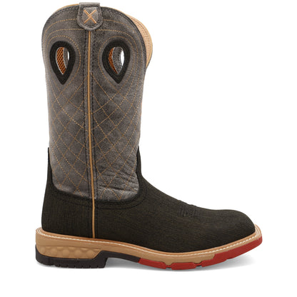 12" Western Work Boot - Cognac & Dark Green