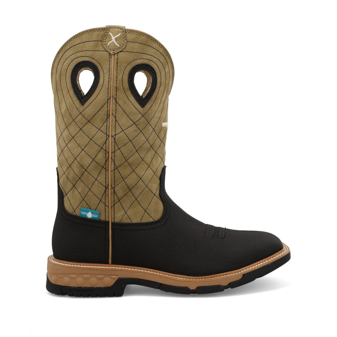 12" Western Work Boot - Charcoal & Kiwi