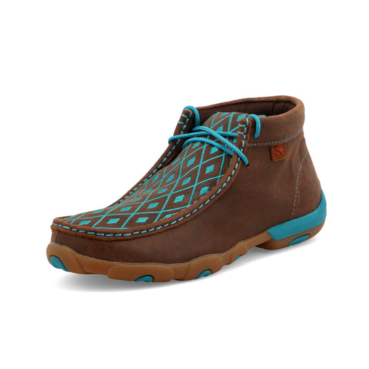 Chukka Driving Moc - Brown & Turquoise