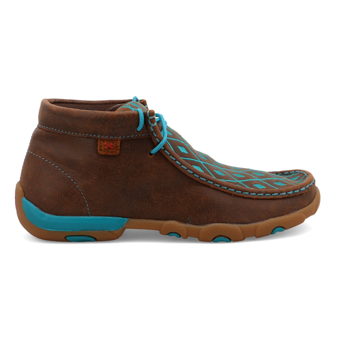 Chukka Driving Moc - Brown & Turquoise