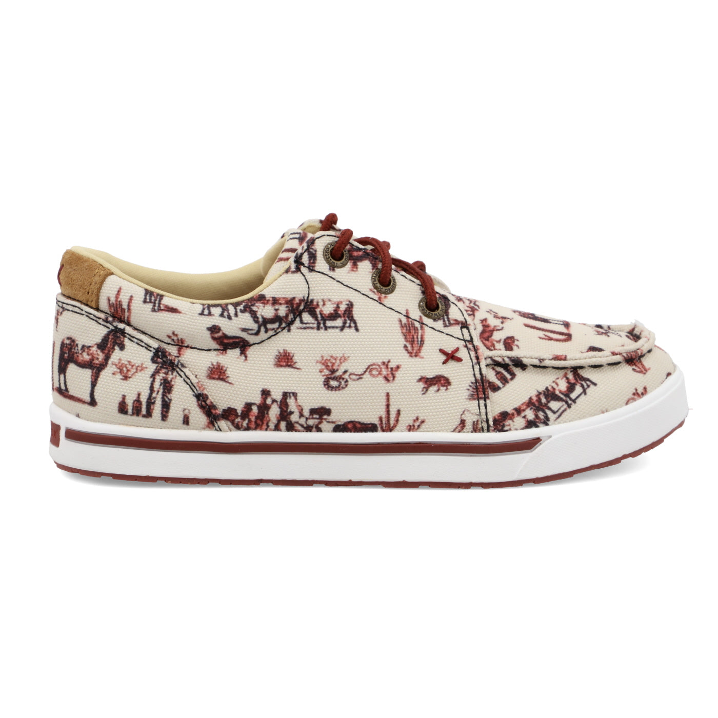 Kicks - Maroon & Ivory