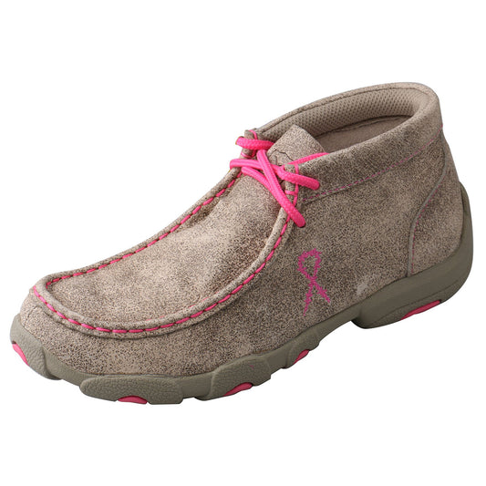 Kid's TETWP Chukka Driving Moc - Dusty Tan/Neon Pink