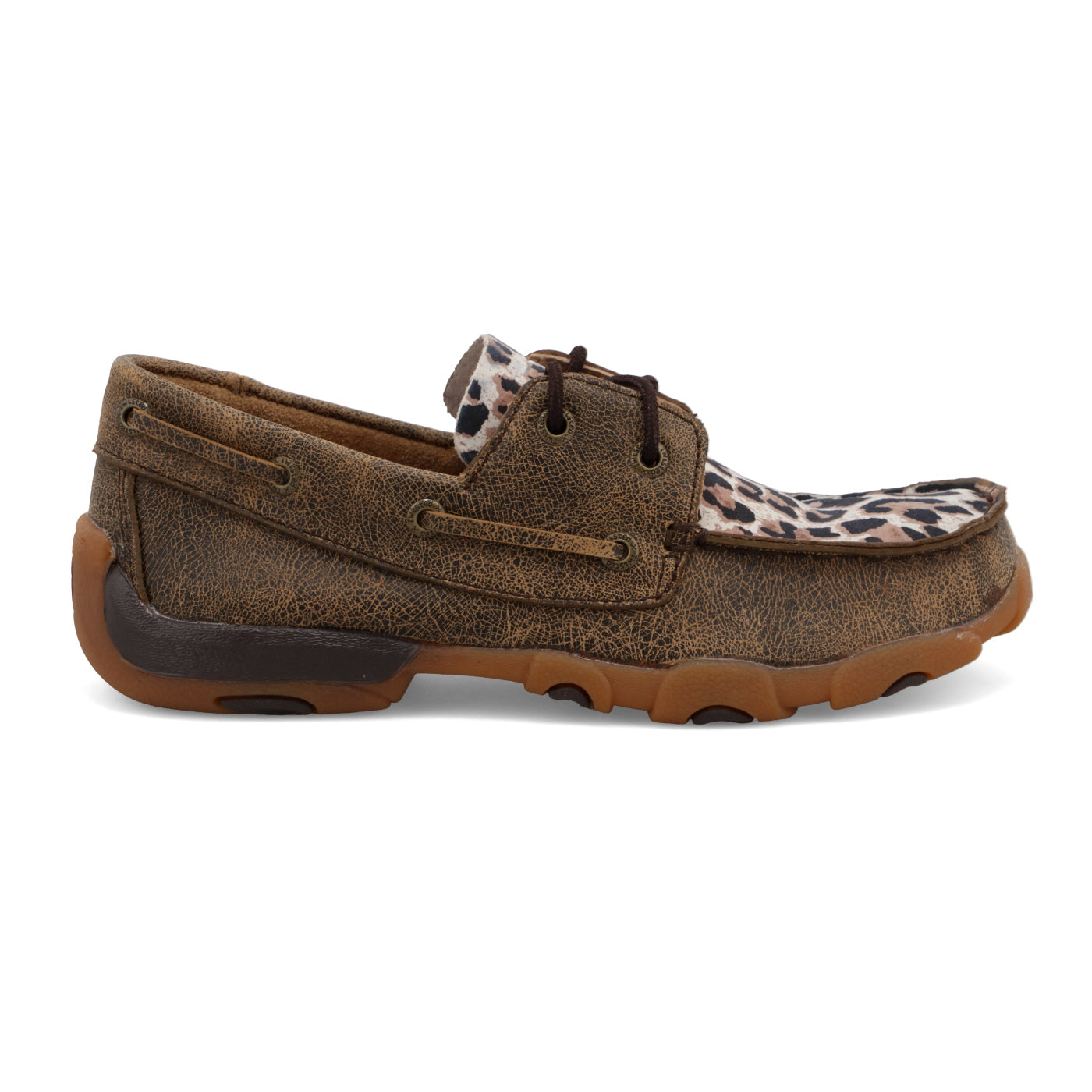 Boat Shoe Driving Moc - Distressed & Leopard
