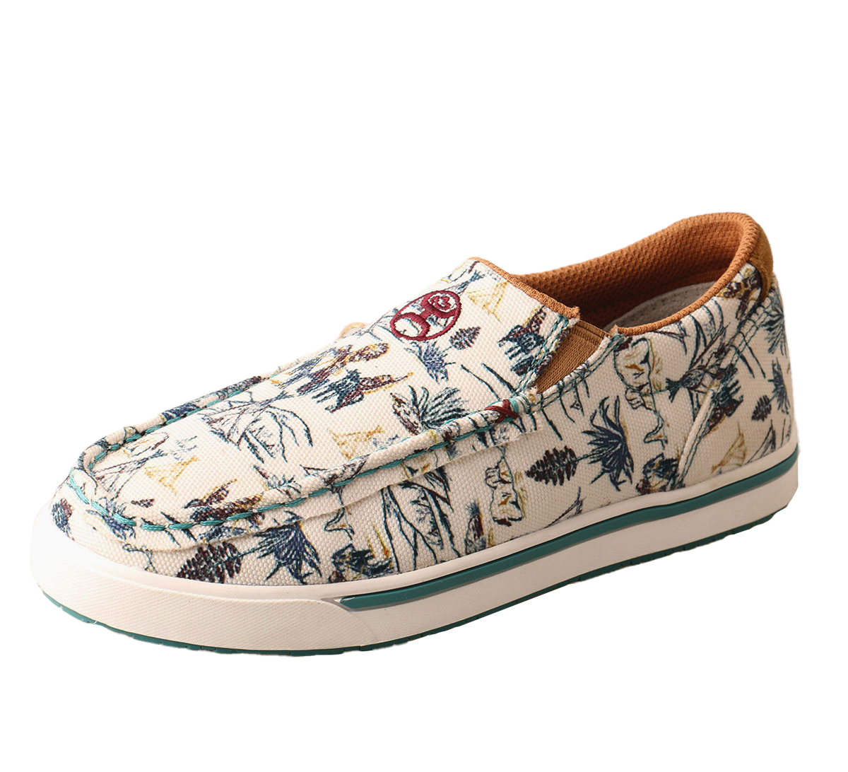 Hooey Slip-On Loper - Ivory & Turquoise