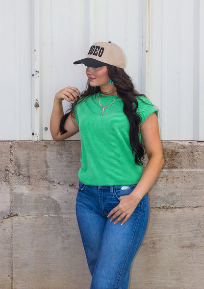 Les Amis Ribbed top